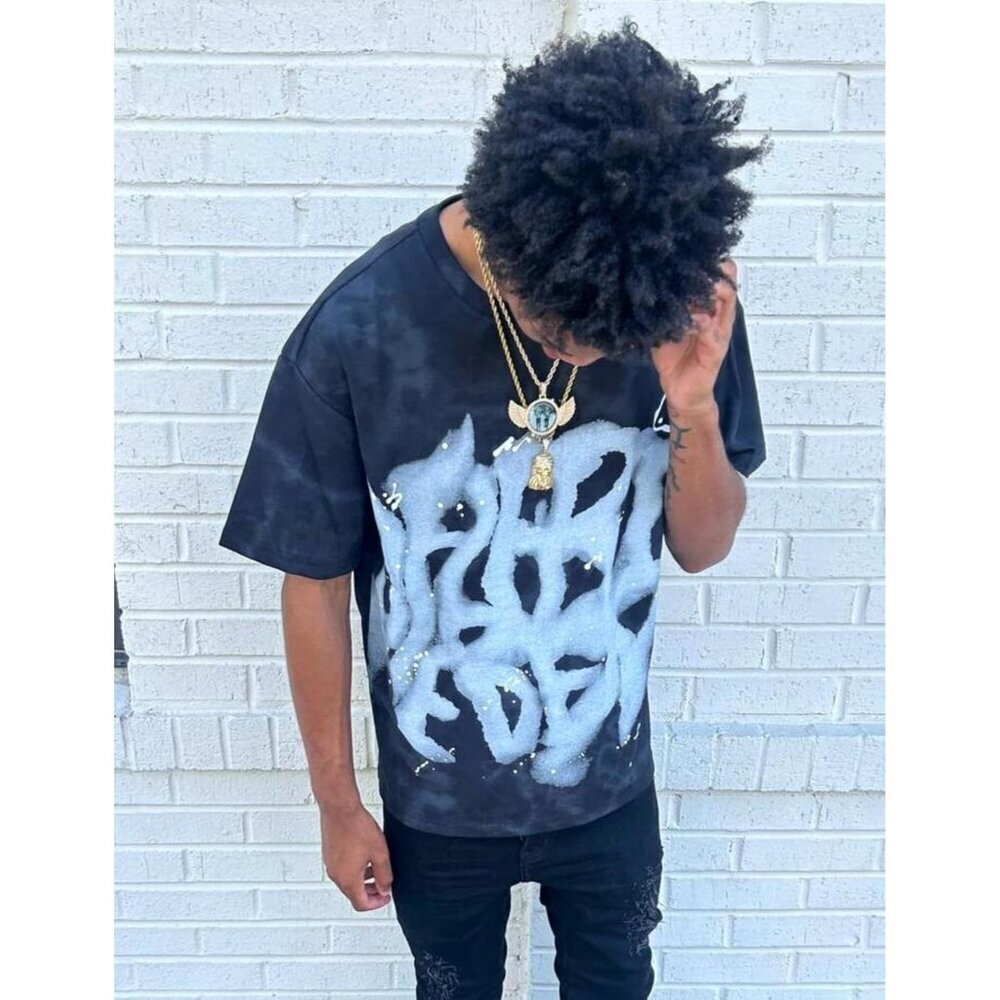 🆕Brand New - Men Black Graphic Tee T Shirts - Picture 4 of 5